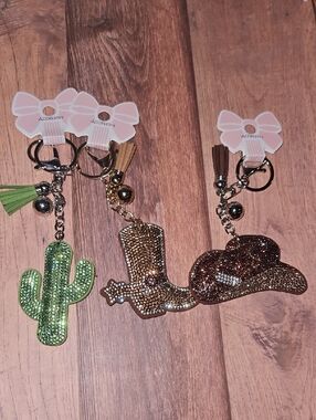 Rhinestone Western Keychains Nwt